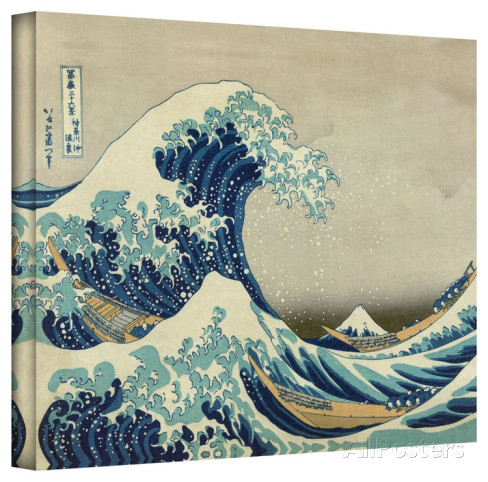 Print Great Wave off Kanagawa by Katsushika Hokusai on Canvas