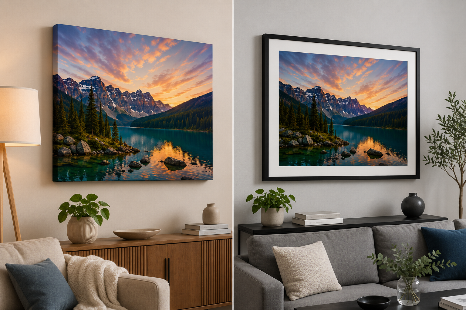 Canvas Prints vs. Framed Prints: Which is Better for Your Home? Canvas Prints vs. Framed Prints: Which is Better for Your Home?