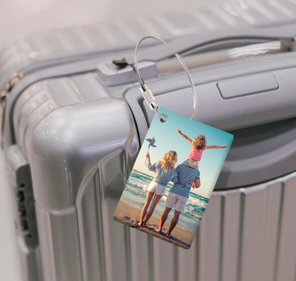 Laser Engraved Acrylic Luggage Tag - Personalized Travel